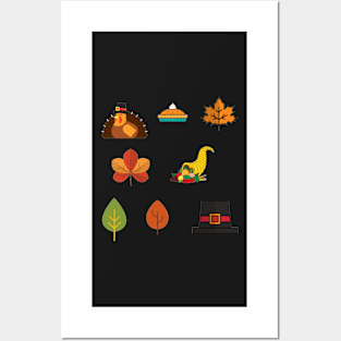 Thanksgiving 8 pk Stickers Collection Posters and Art